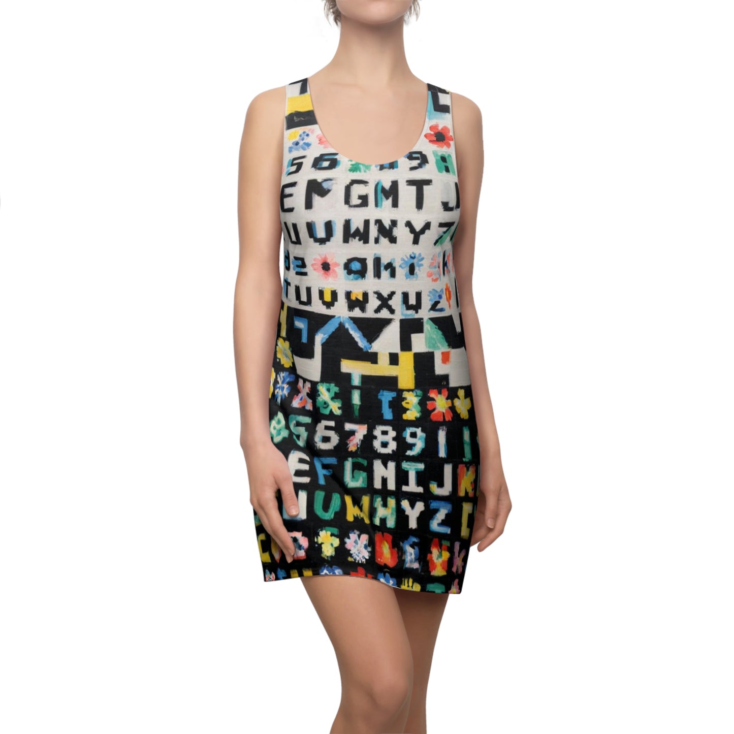 8 Bit Sprite Themed Women's Racerback Dress, Tech Lover Dress, Fun Party Dress, Summer Vibes Dress, Festival Outfit, Unique Gift