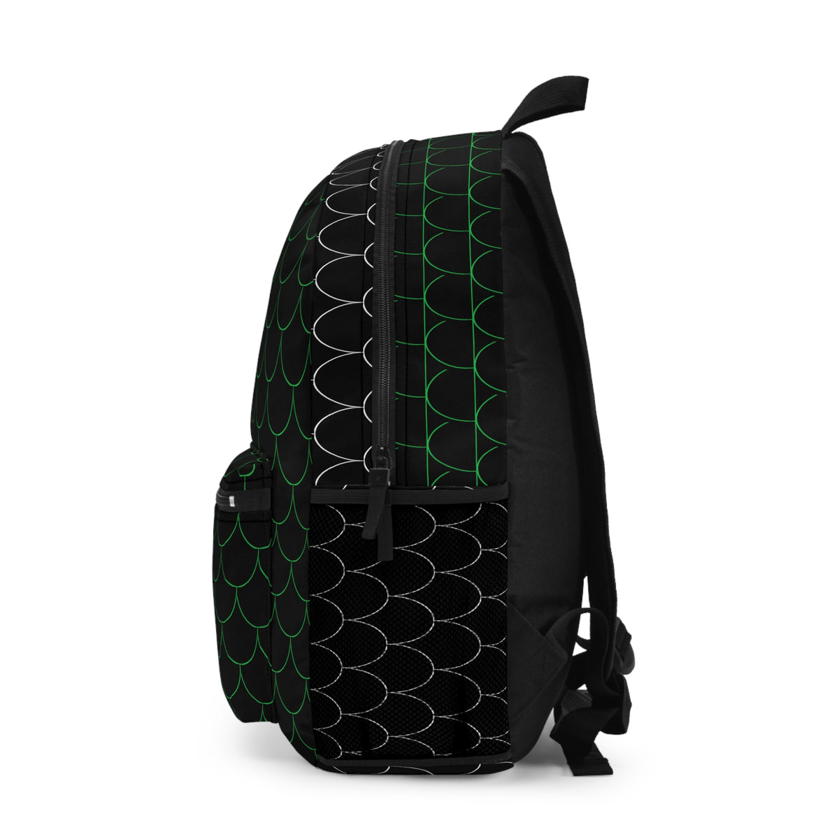Semi Parabola Pattern Backpack - Plain Green