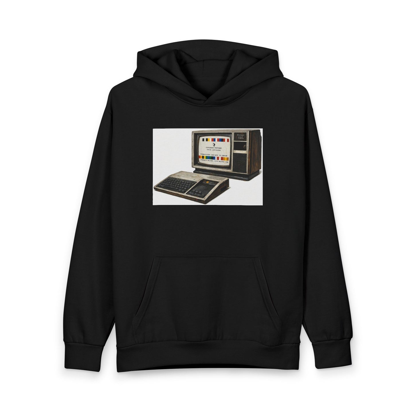 Retro Computer Hoodie — Vintage TI-99/4A Graphic Pullover