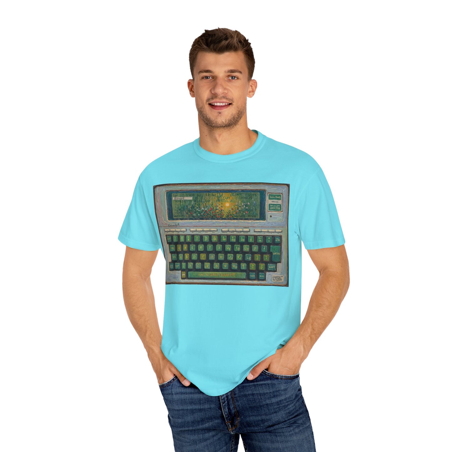 Classic Laptop PC T-Shirt - Floral Art Color