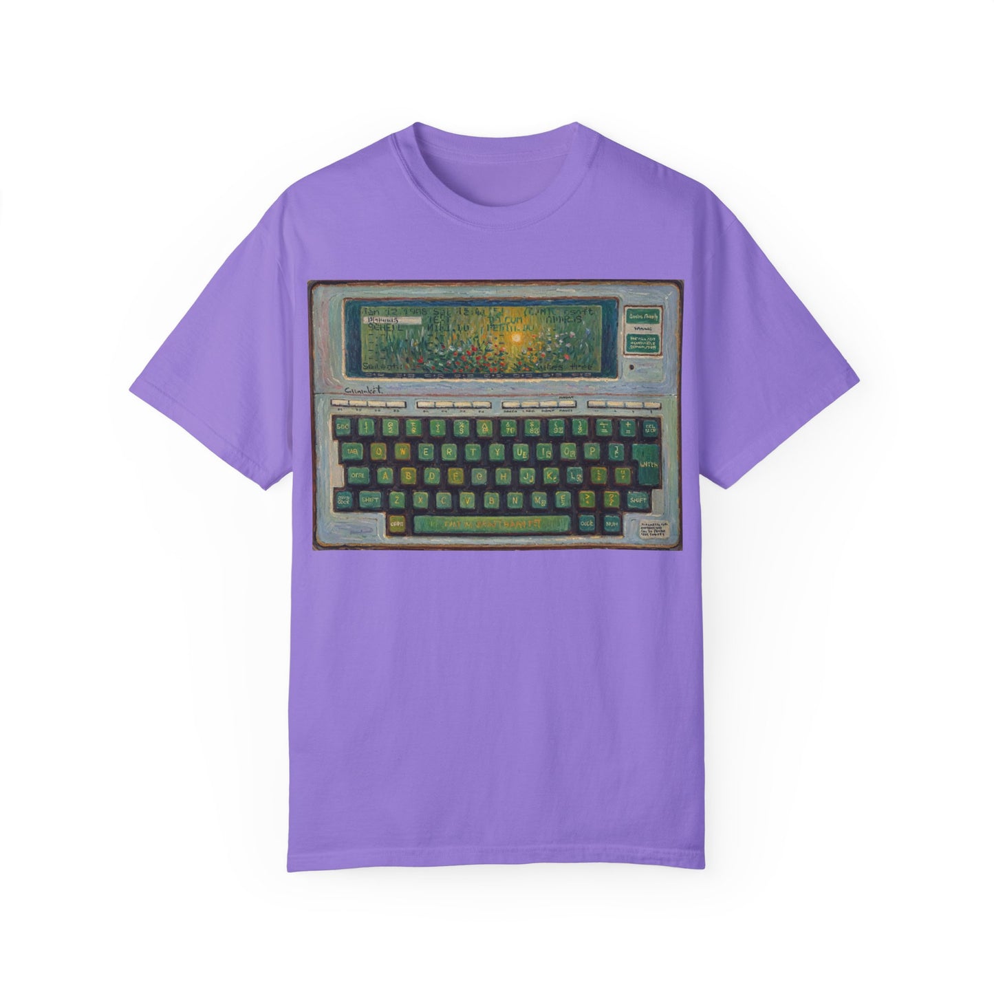Classic Laptop PC T-Shirt - Floral Art Color