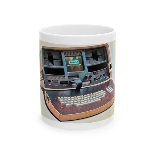 Vintage Computer Ceramic Mug | OSBORNE Portable Computer Design | Perfect for Tech Lovers