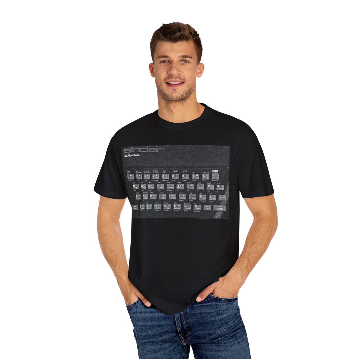 Sinclair Spectrum T-Shirt - Print Art Monochrome