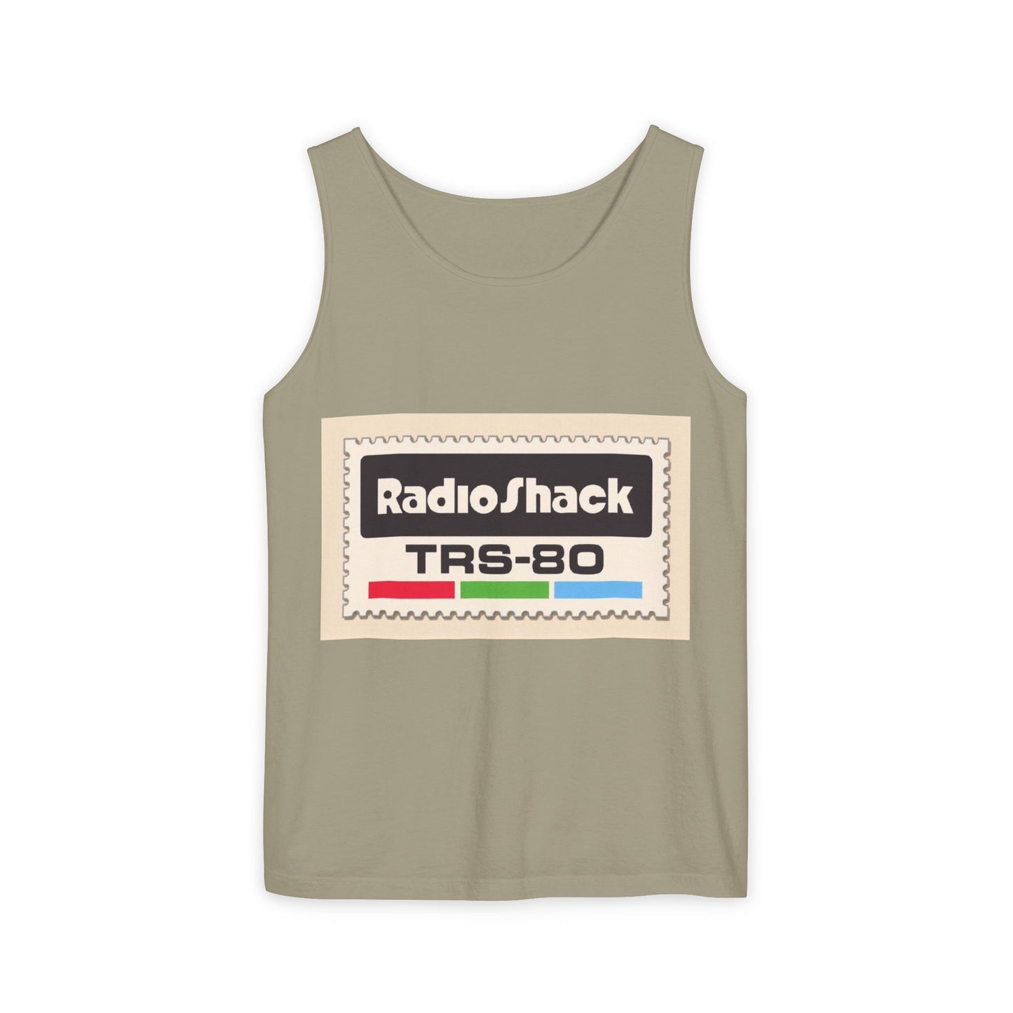 TRS-80 CoCo Themed Tank Top | Monochrome Art | Unisex Retro Graphic Tee for Tech Lovers, Summer Fashion, Gift for Nerds, Festival Wear, 80s Style