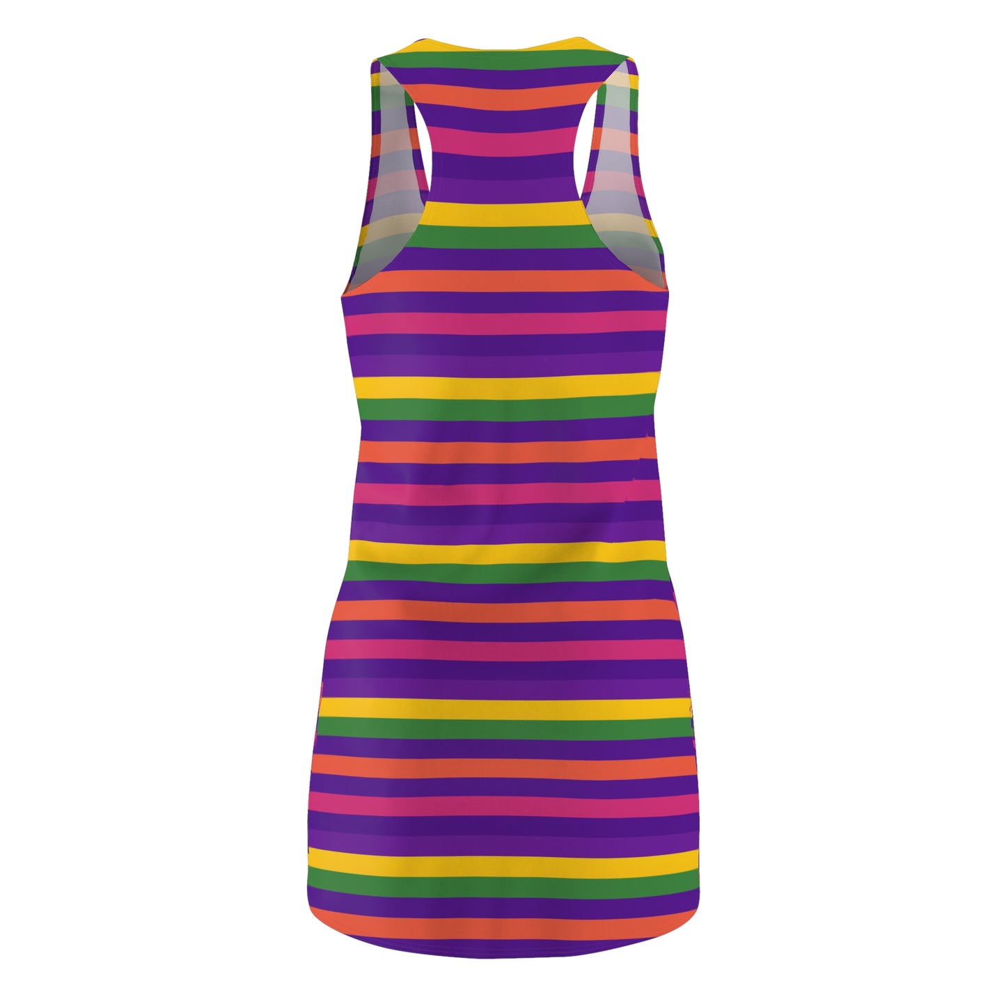 Six Colour Stripe Women's Racerback Dress, Tech Lover Dress, Fun Party Dress, Summer Vibes Dress, Festival Outfit, Unique Gift