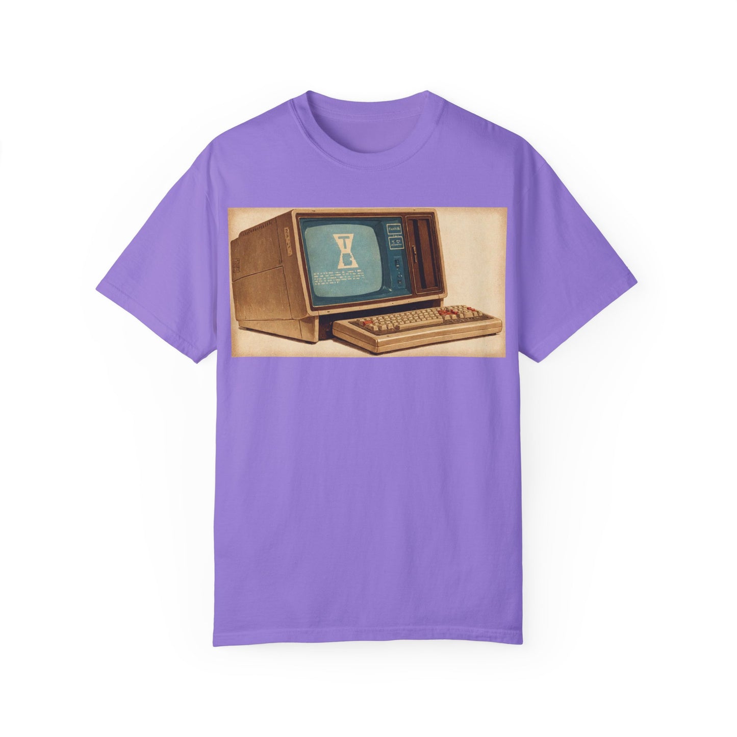 Classic Business Machine With Floppy Disk Bay T-Shirt - Mixed Art Sepia