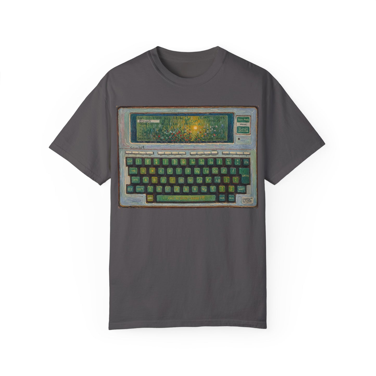 Classic Laptop PC T-Shirt - Floral Art Color