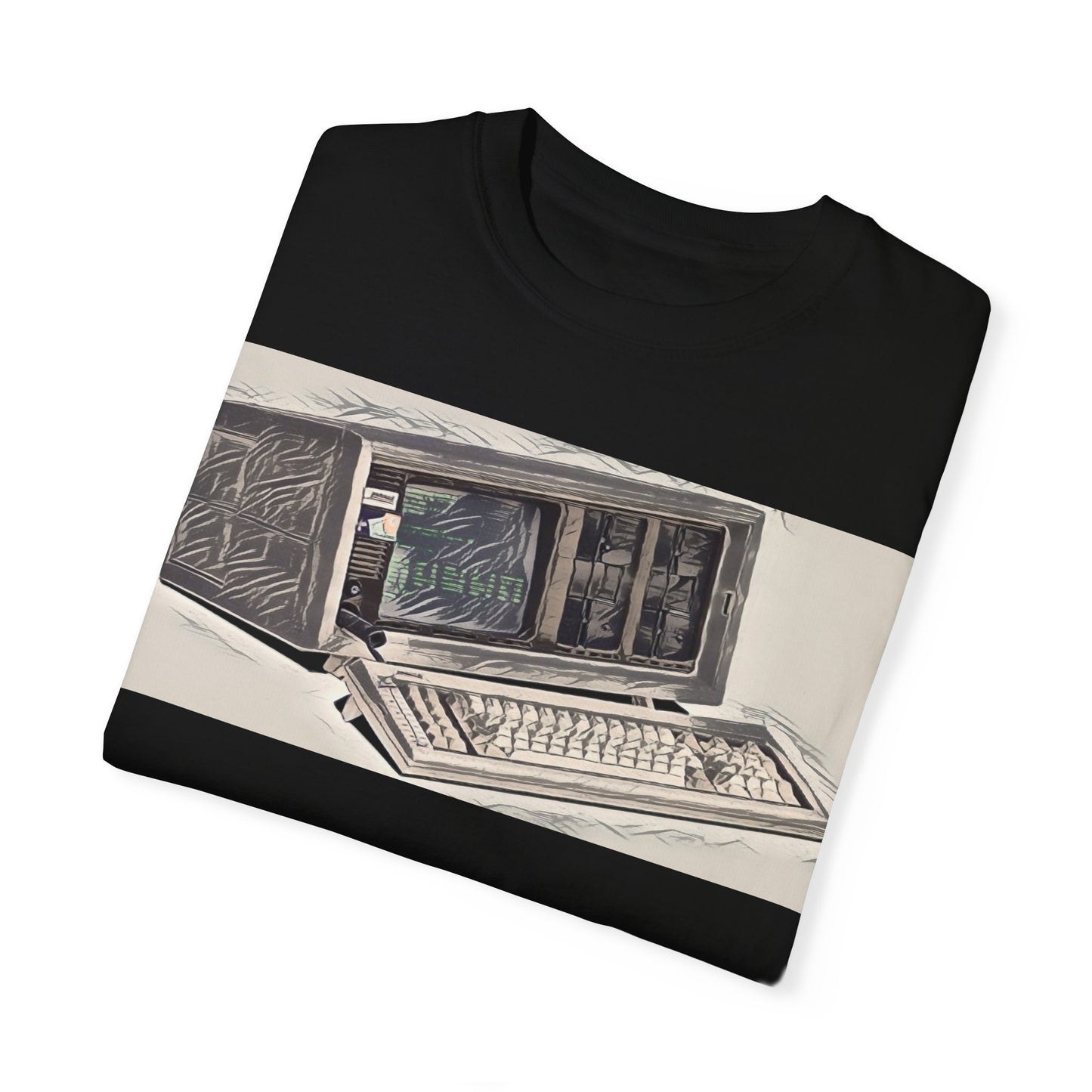 Classic Luggable PC T-Shirt - Ink Art Monochrome