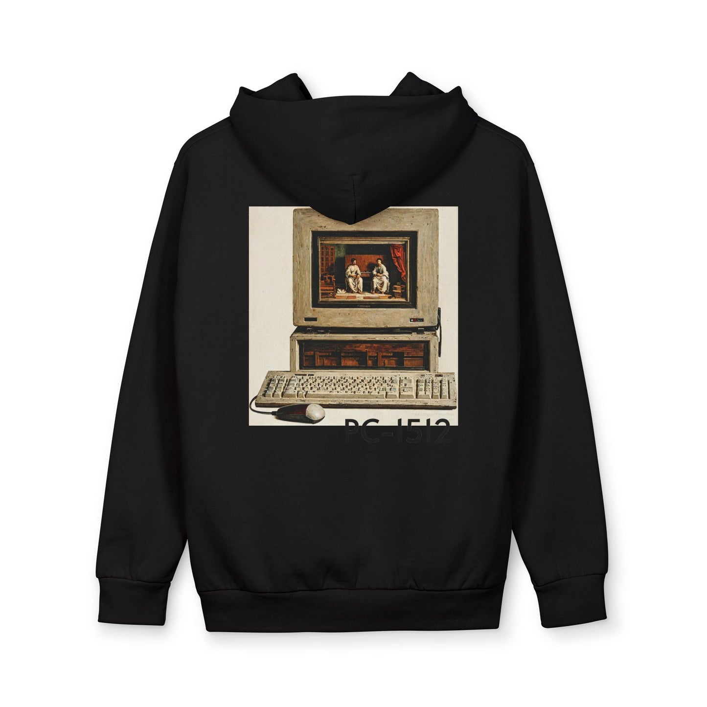 Retro Computer Hoodie — Vintage PC-1512 Graphic Pullover