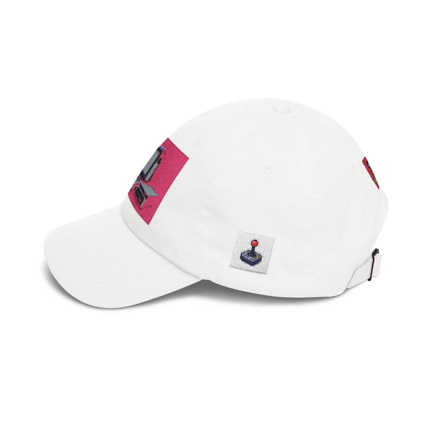 Game Controller Themed Computer Cap with Retro Red Winged Snake Logo - Vintage Athletic Baseball Hat