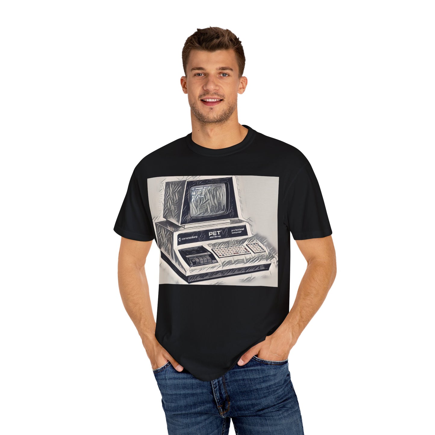 PET Computer T-Shirt - Ink Art Monochrome