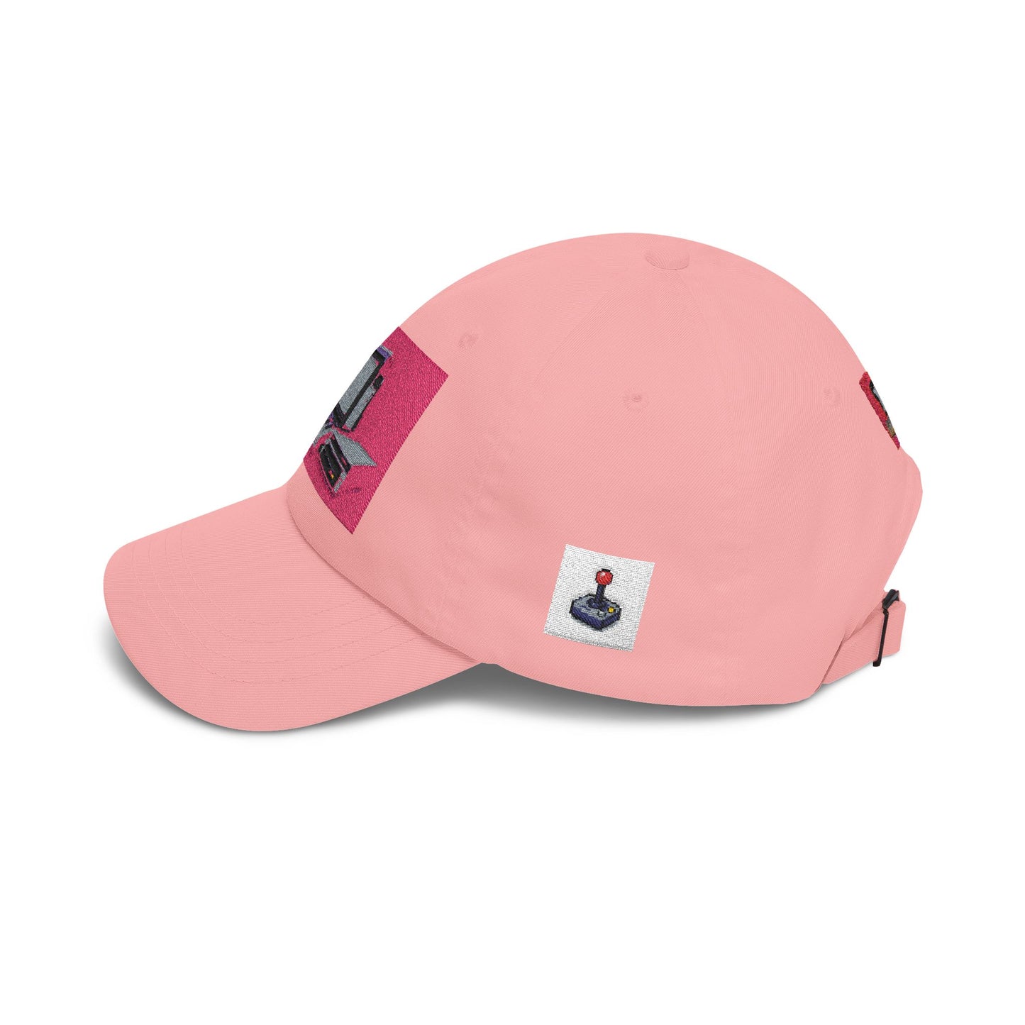 Game Controller Themed Computer Cap with Retro Red Winged Snake Logo - Vintage Athletic Baseball Hat