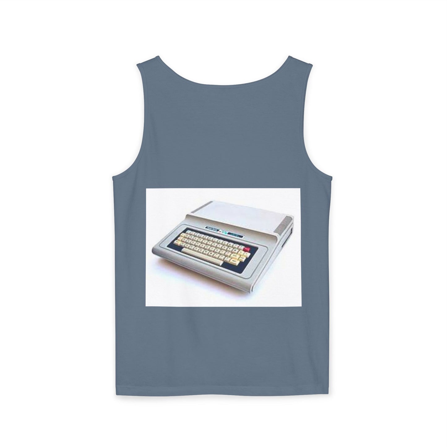 TRS-80 CoCo Themed Tank Top | Monochrome Art | Unisex Retro Graphic Tee for Tech Lovers, Summer Fashion, Gift for Nerds, Festival Wear, 80s Style
