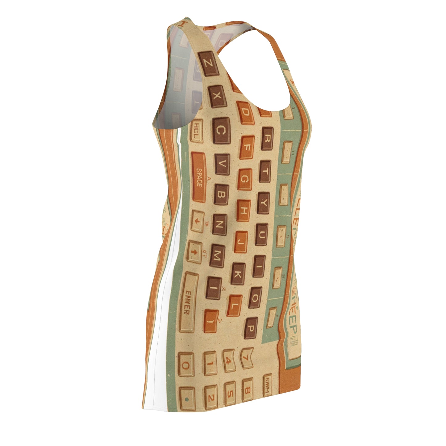 Electrifying Women's Racerback Pocket Computer Dress, Tech Lover Dress, Fun Party Dress, Summer Vibes Dress, Festival Outfit, Unique Gift