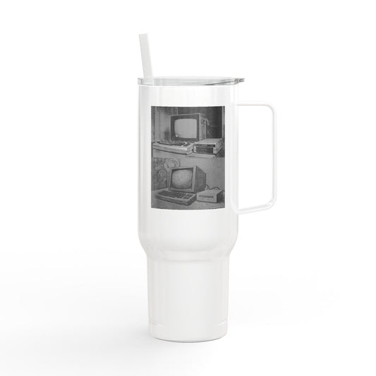 Classic 8 Bit Home Computer Tumbler, Art Assortment #2,Retro Drinkware for Home and Outdoor, Perfect Gift for Birthdays and Holidays, Engraved Mug