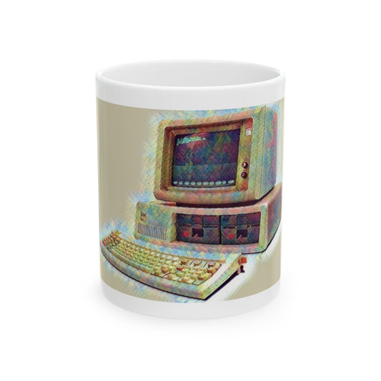 Vintage Computer Ceramic Mug | Classic PC Paint Art Color Design | Perfect for Tech Lovers