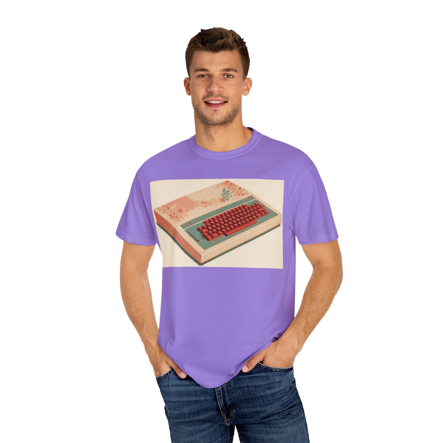 Classic Micro Computer T-Shirt - Floral Art Color
