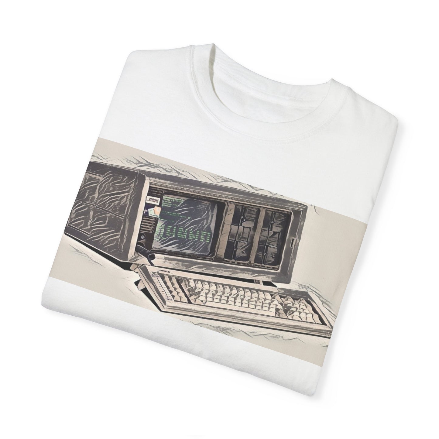 Classic Luggable PC T-Shirt - Ink Art Monochrome