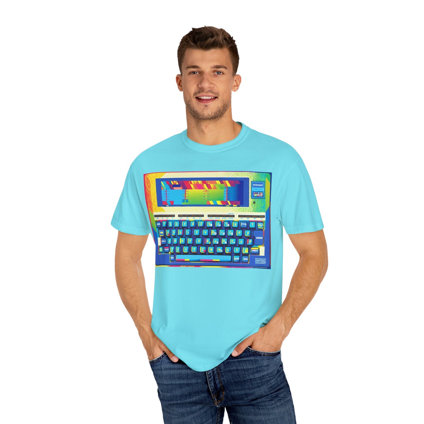 Classic Laptop PC T-Shirt - Print Art Multi-Color