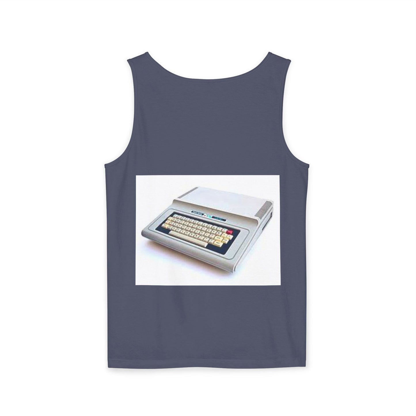 TRS-80 CoCo Themed Tank Top | Monochrome Art | Unisex Retro Graphic Tee for Tech Lovers, Summer Fashion, Gift for Nerds, Festival Wear, 80s Style