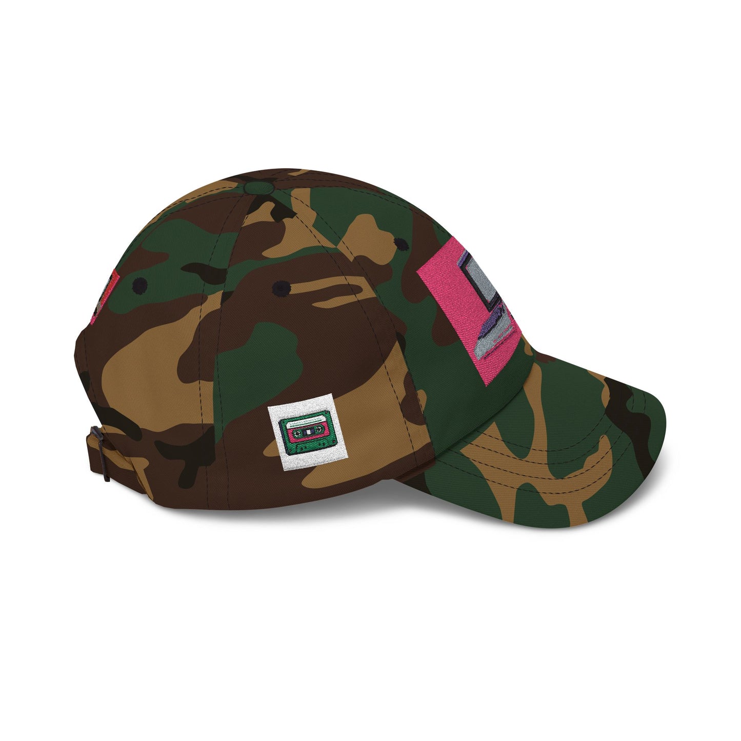 Game Controller Themed Computer Cap with Retro Red Winged Snake Logo - Vintage Athletic Baseball Hat