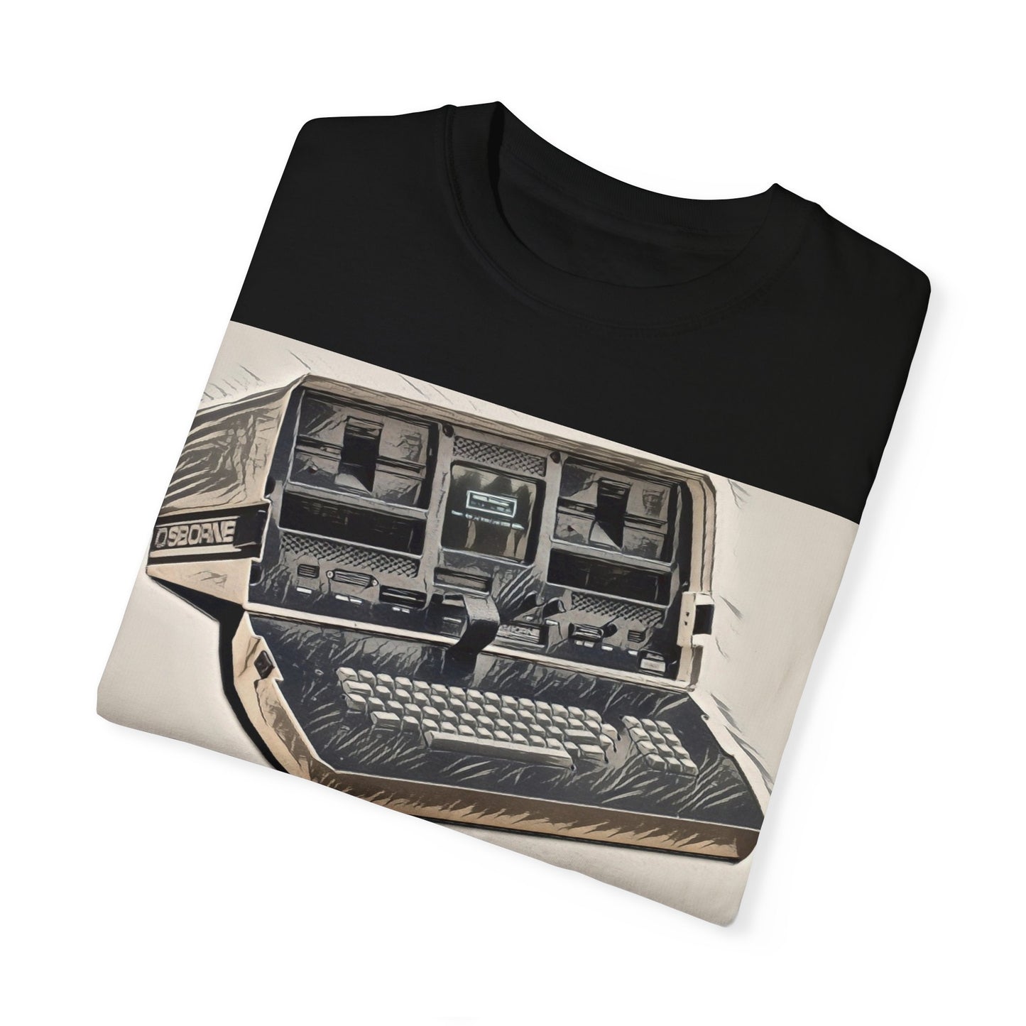 OSBORNE Computer T-Shirt - Ink Art Monochrome