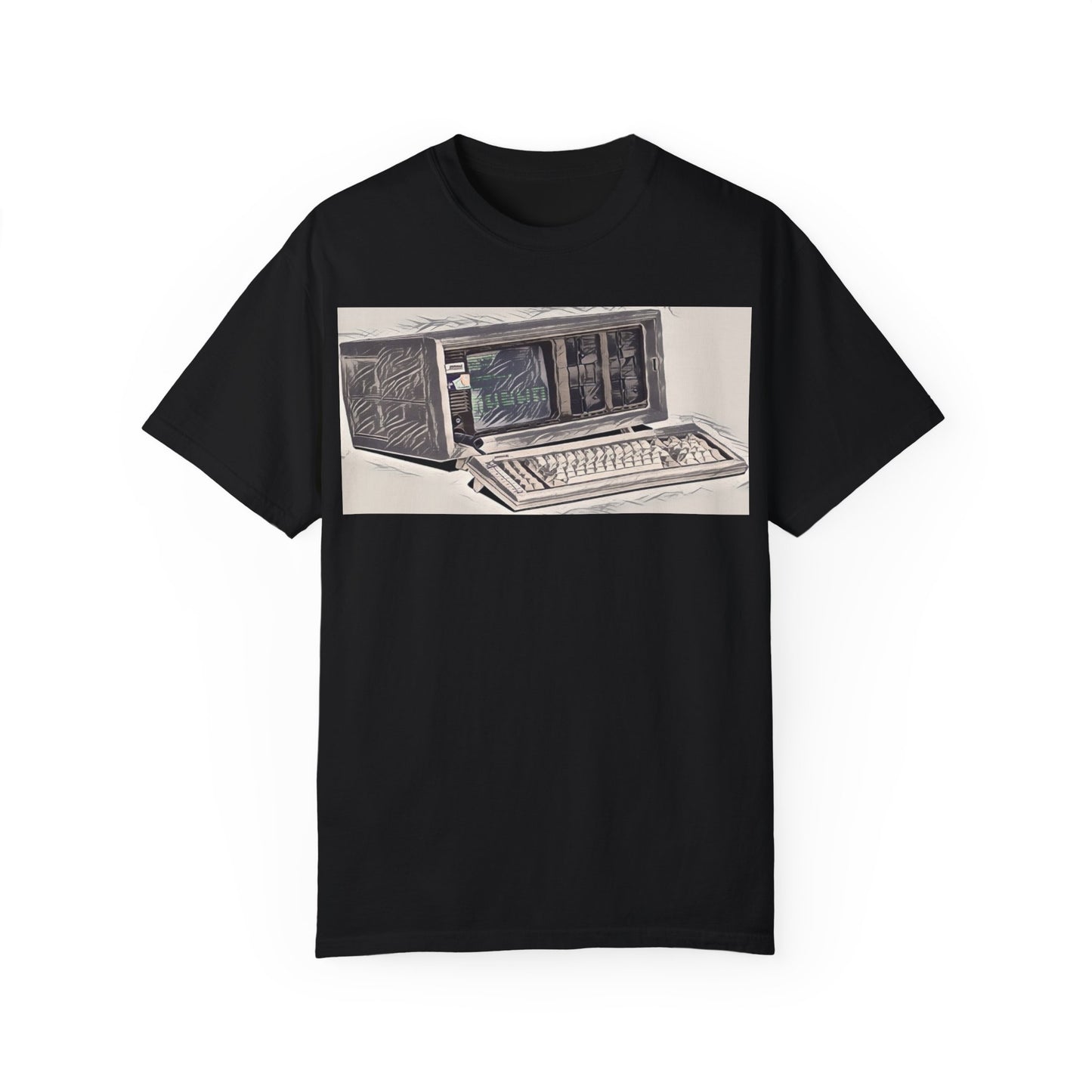 Classic Luggable PC T-Shirt - Ink Art Monochrome