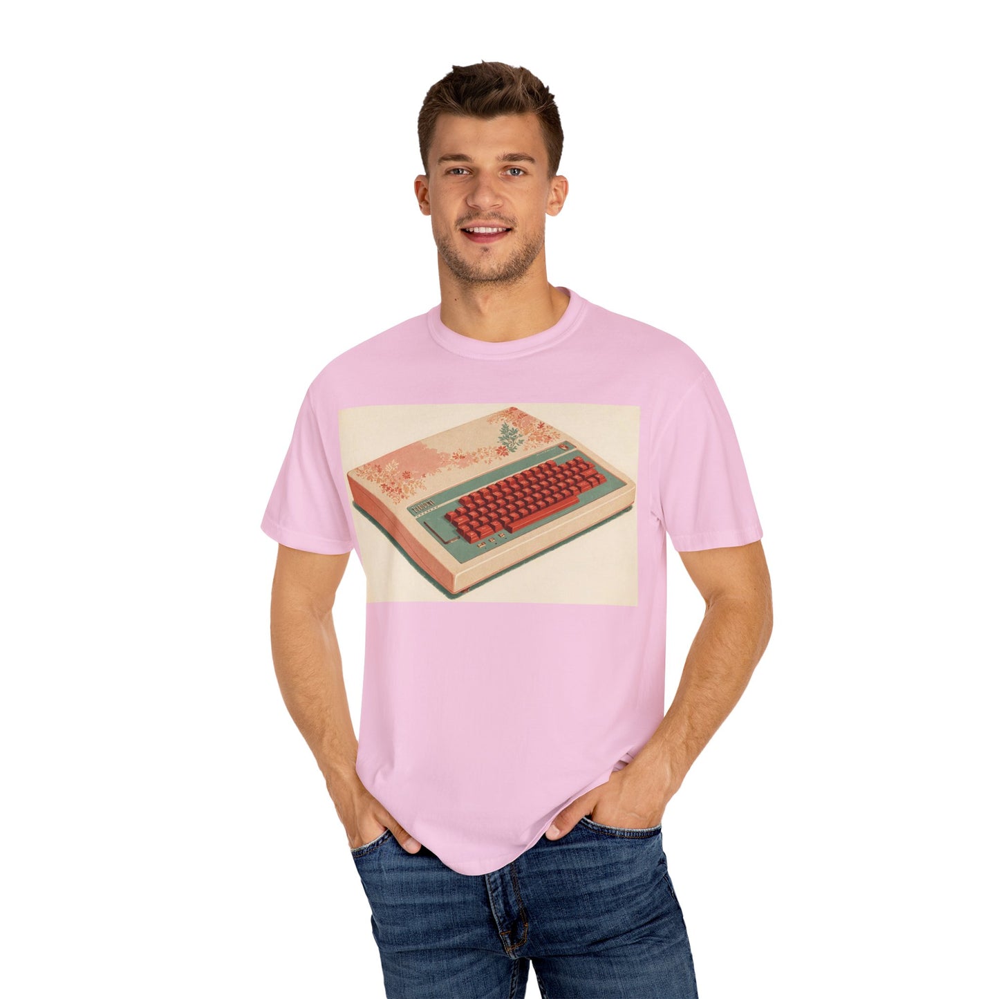 Classic Micro Computer T-Shirt - Floral Art Color