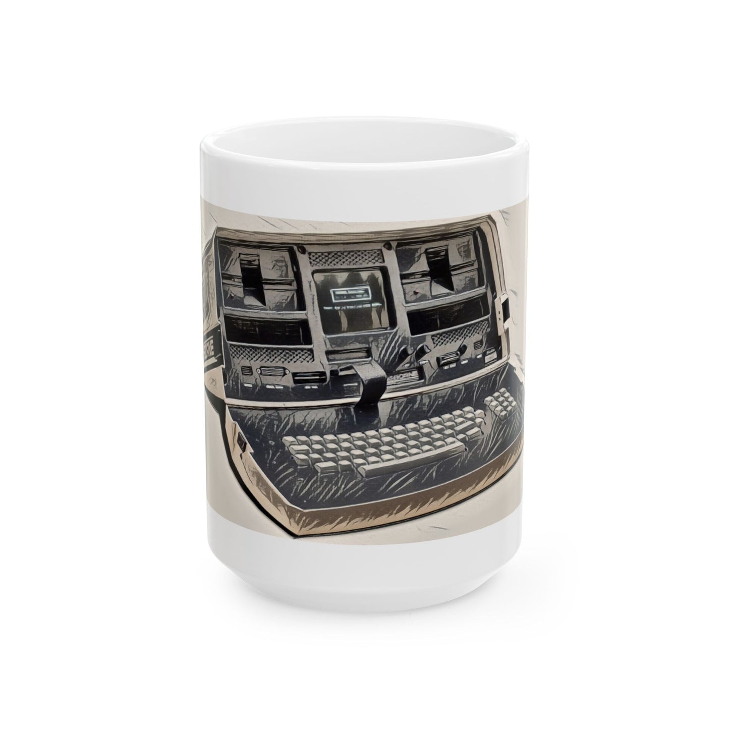 Vintage Computer Ceramic Mug | OSBORNE Computer Ink Art Design | Perfect for Tech Lovers