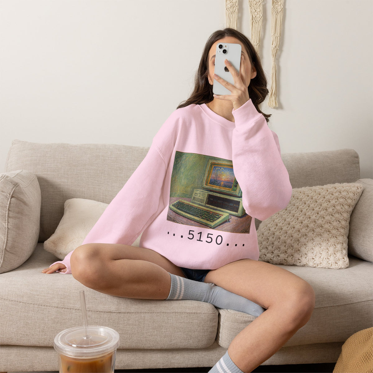 Classic PC Themed Crewneck Sweatshirt - 5150 Vintage PC Graphic