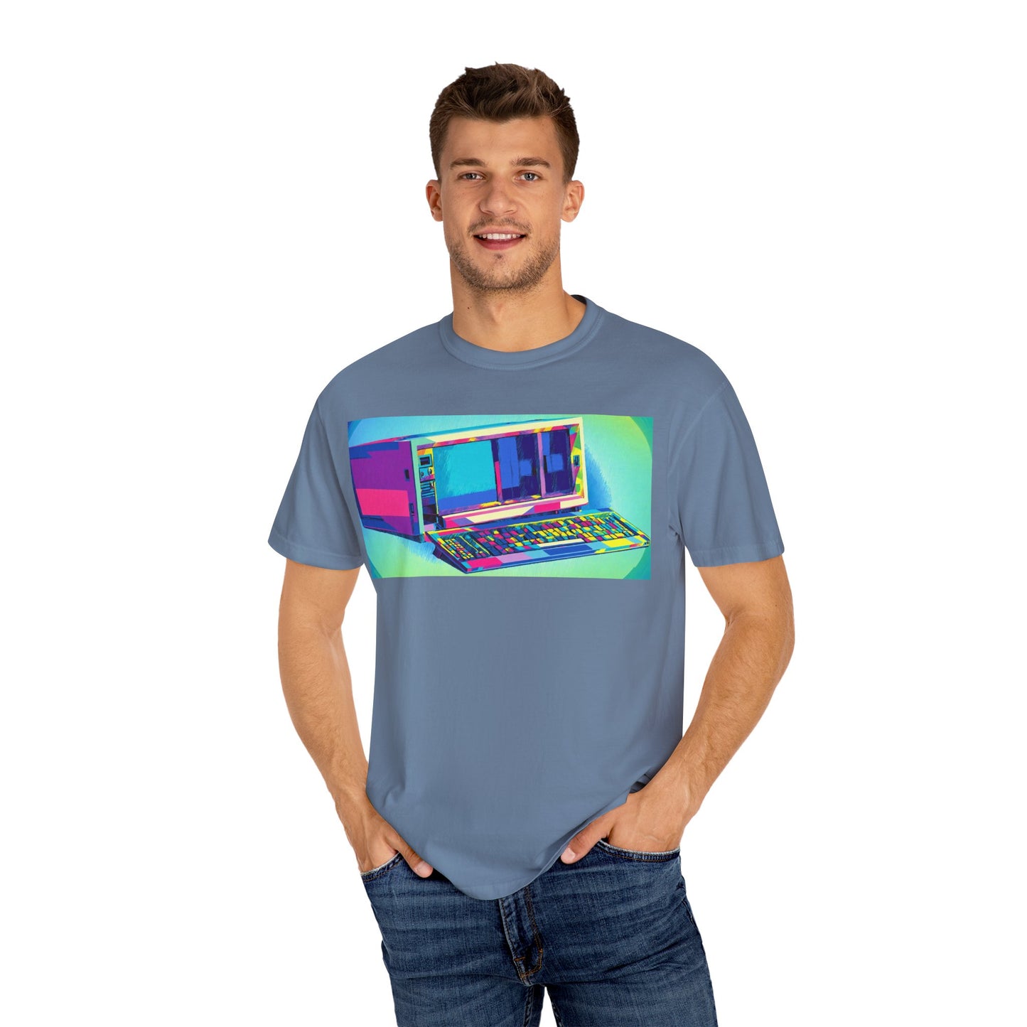 Classic Luggable PC T-Shirt - Print Art Multi-Color