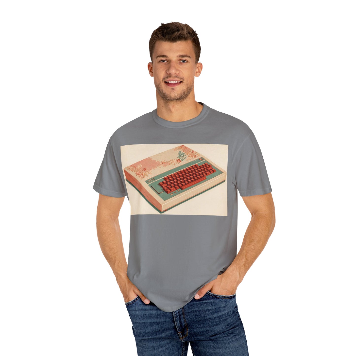 Classic Micro Computer T-Shirt - Floral Art Color