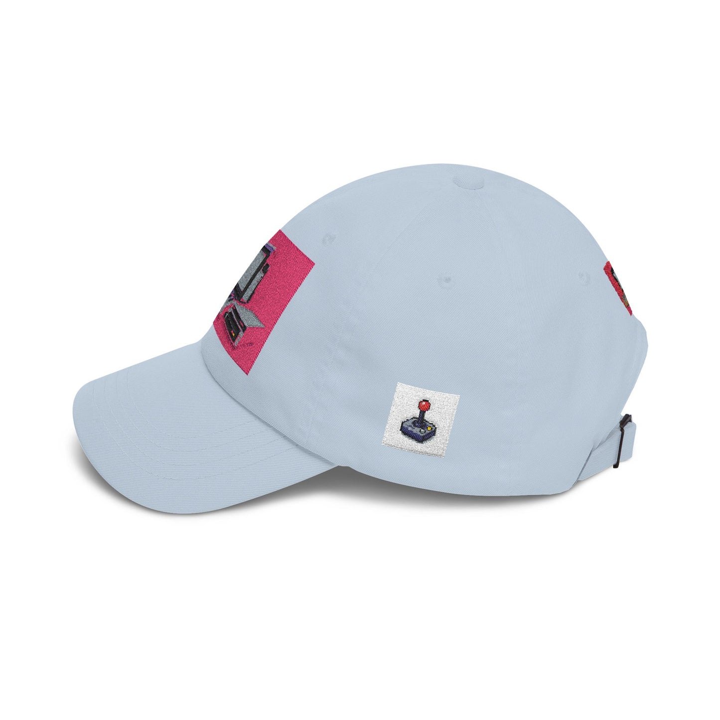Game Controller Themed Computer Cap with Retro Red Winged Snake Logo - Vintage Athletic Baseball Hat