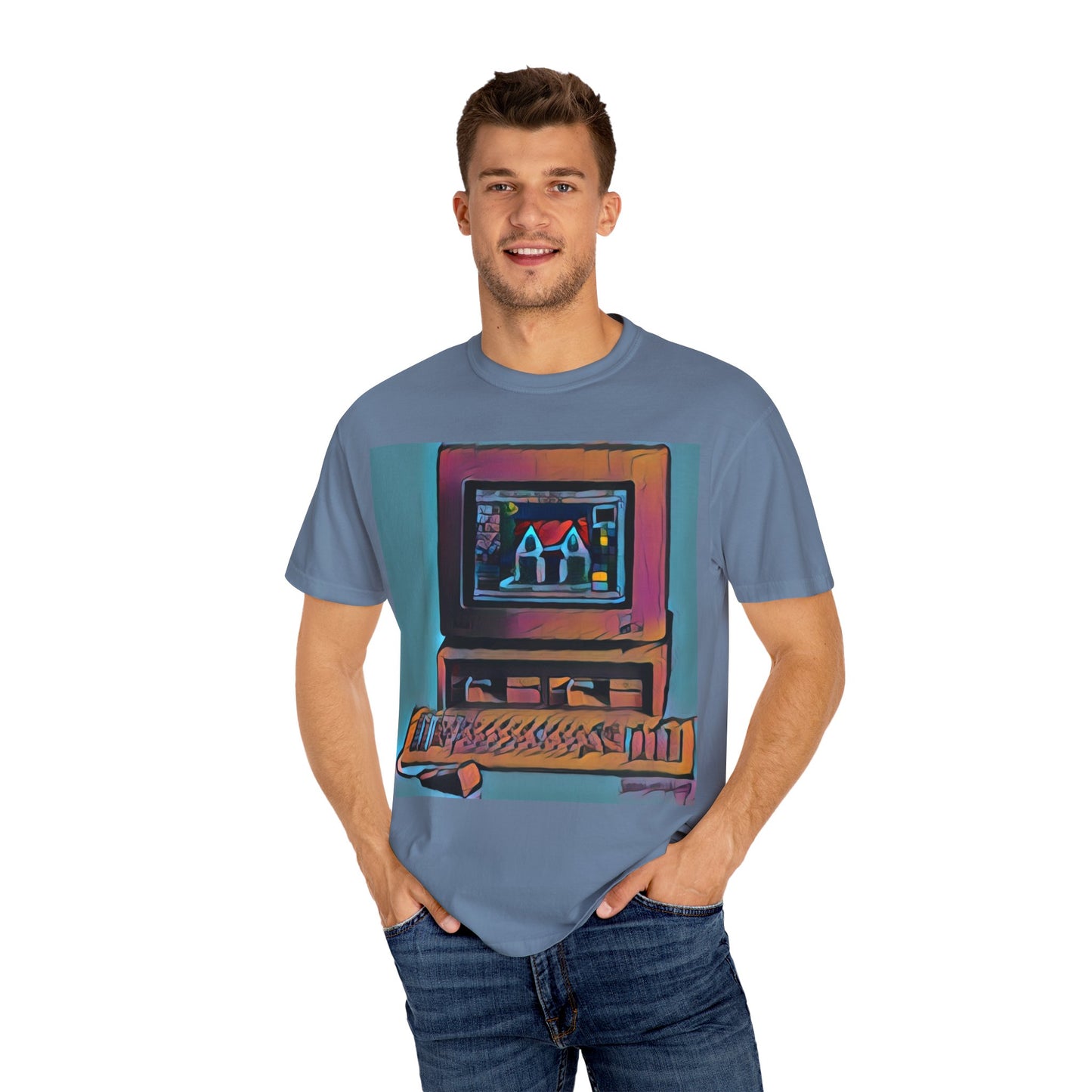 Classic business machine inspired T-Shirt  | Color Print Art | Ideal for tech enthusiasts and collectors