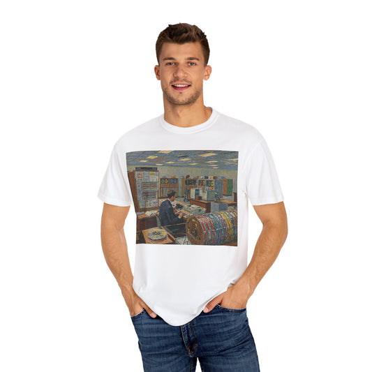 Classic Mainframe T-Shirt with tape storage units on back - Print Art Color