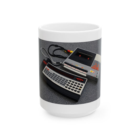 Vintage Computer Ceramic Mug | Classic Pocket Computer Pixel Art Color Design | Perfect for Tech Lovers