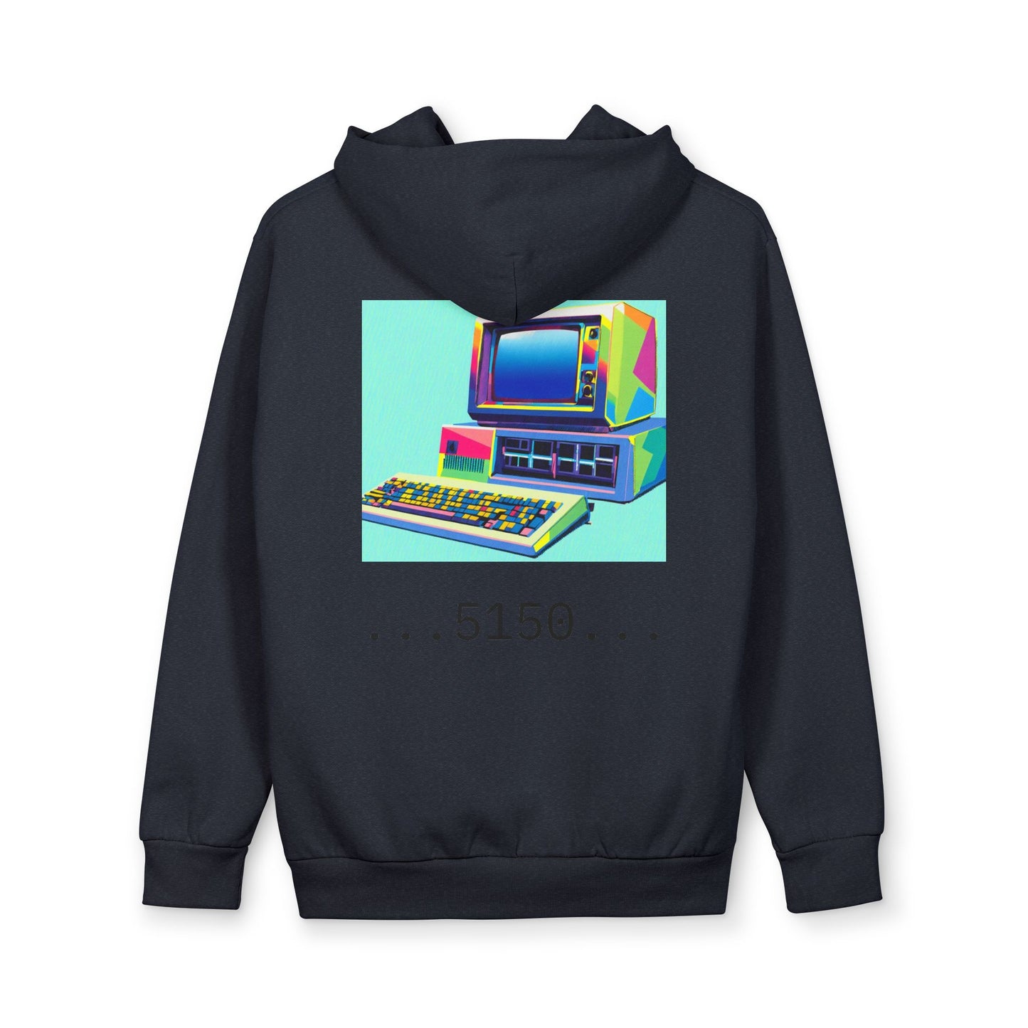 Retro Computer Hoodie — Vintage 5150 PC Graphic Pullover