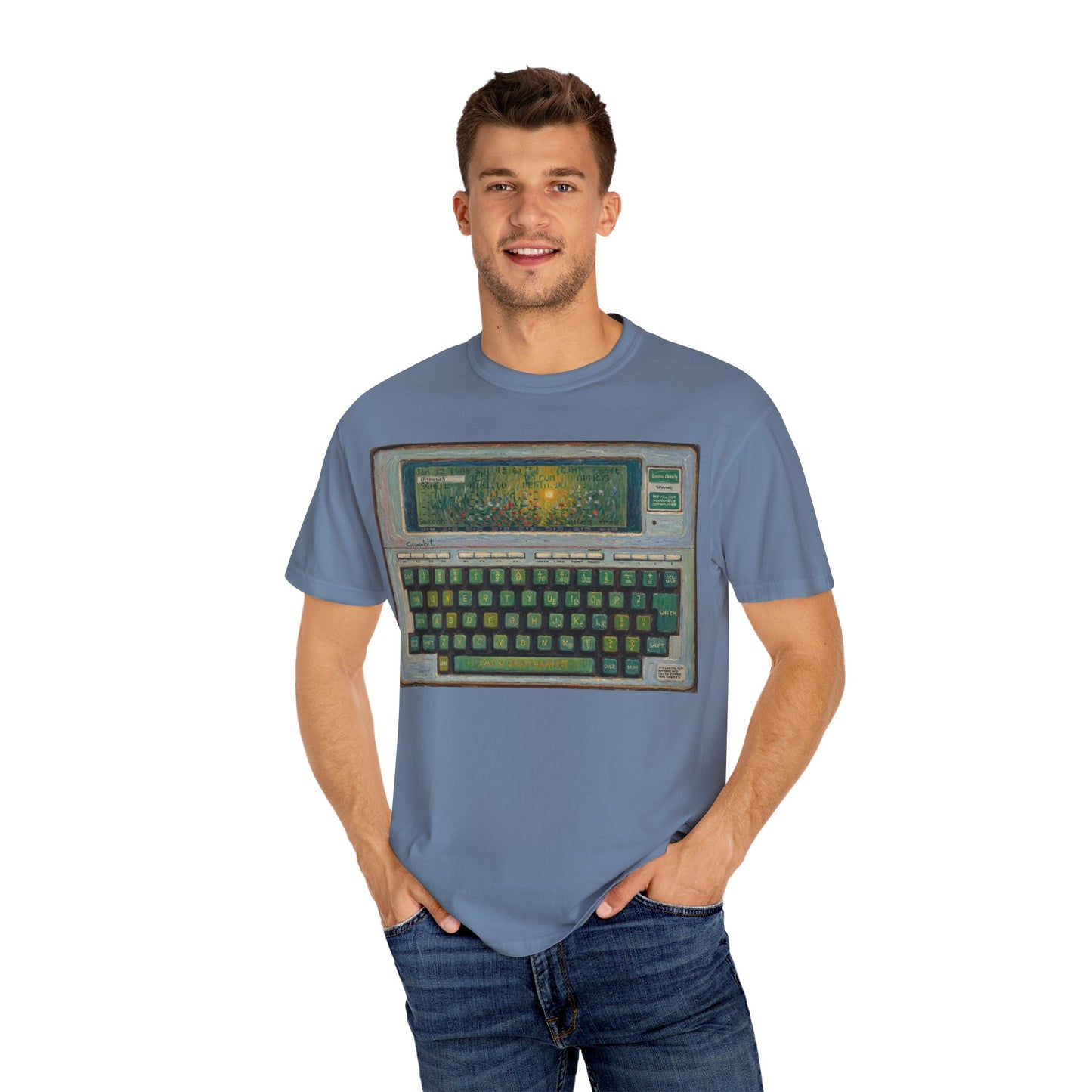 Classic Laptop PC T-Shirt - Floral Art Color