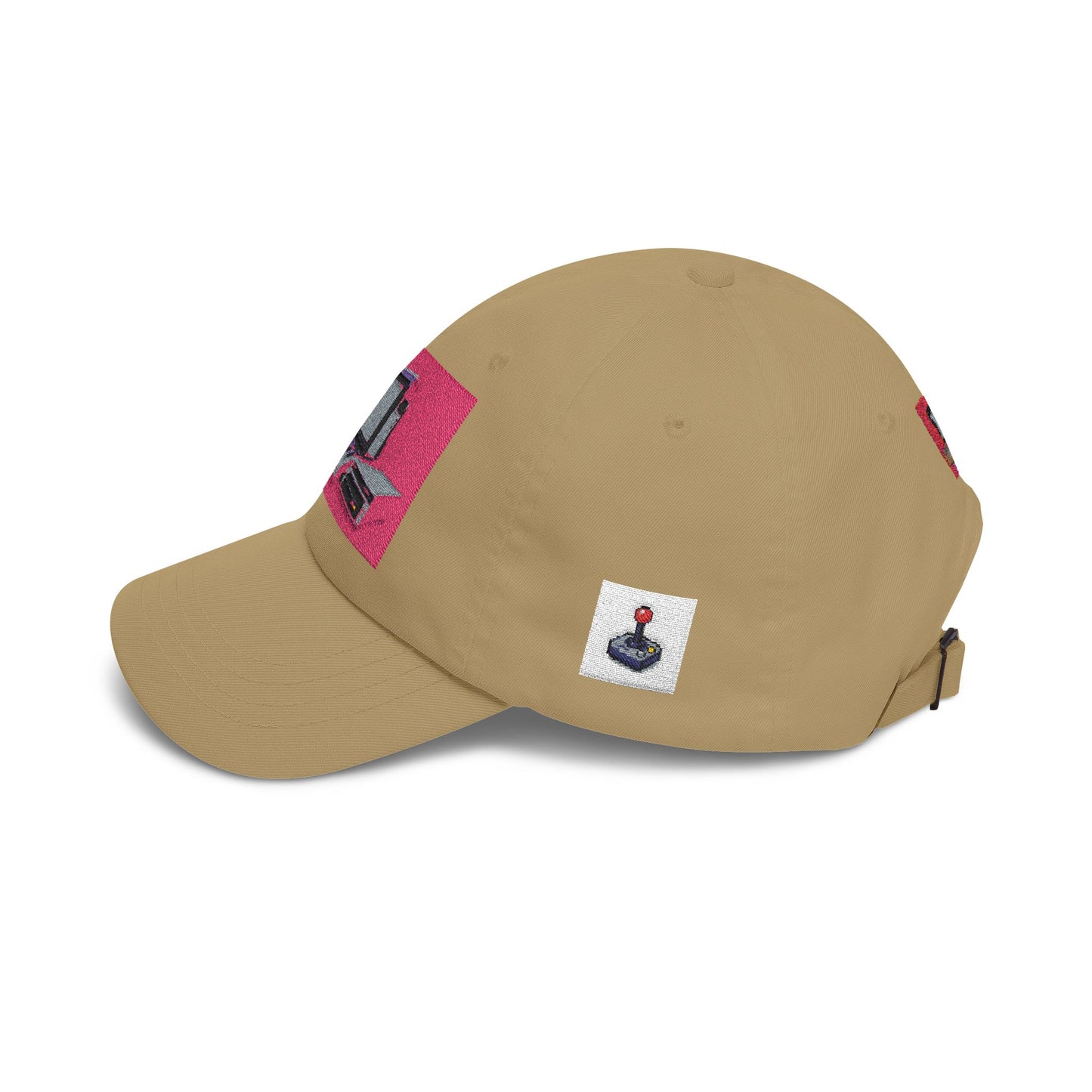 Game Controller Themed Computer Cap with Retro Red Winged Snake Logo - Vintage Athletic Baseball Hat