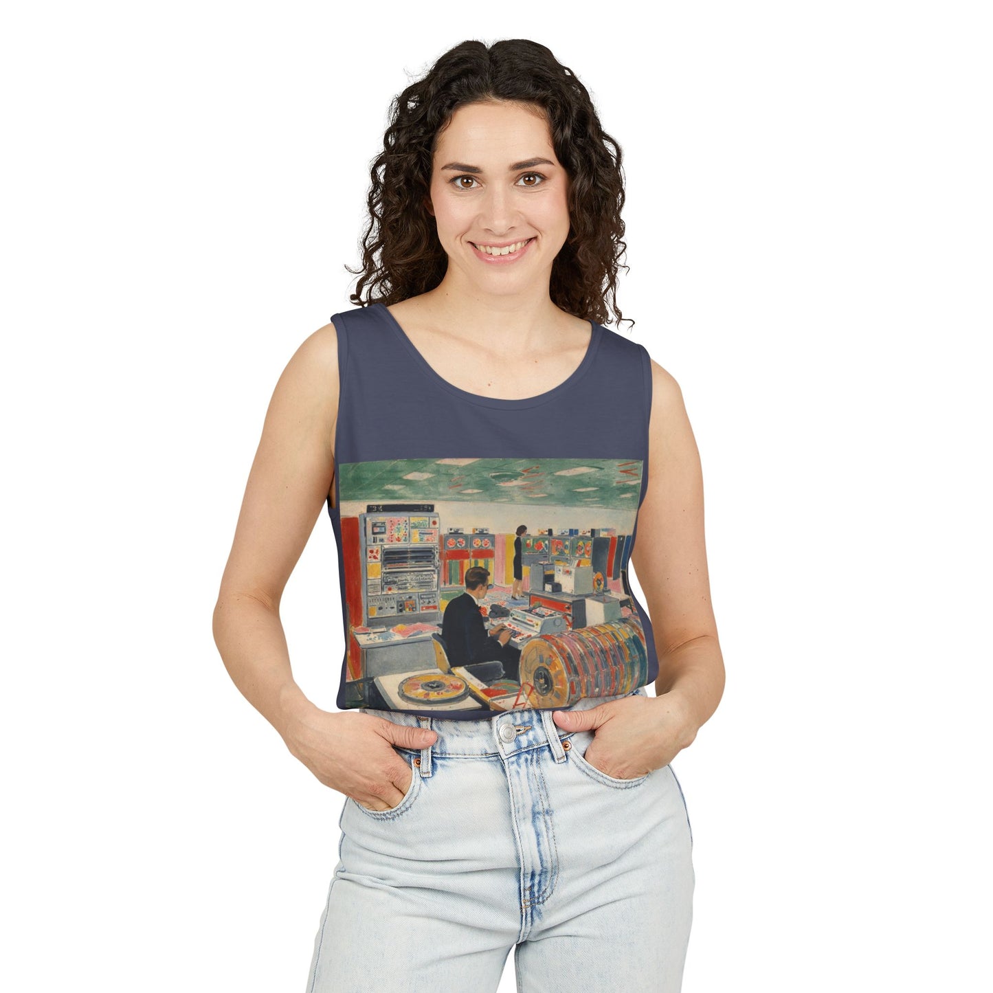 Mainframe Inspired #2 Tank Top | Unisex Retro Graphic Tee for Tech Lovers, Summer Fashion, Gift for Nerds, Festival Wear, 80s Style
