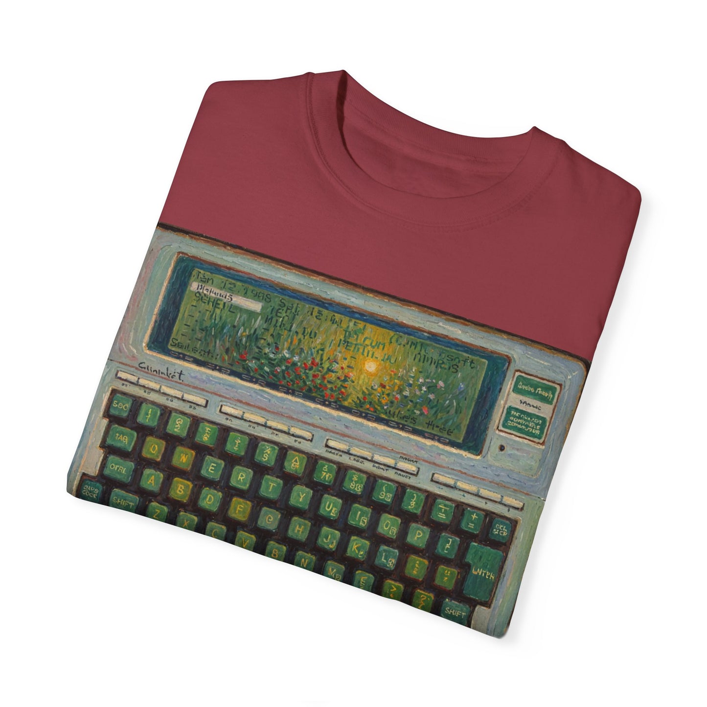 Classic Laptop PC T-Shirt - Floral Art Color