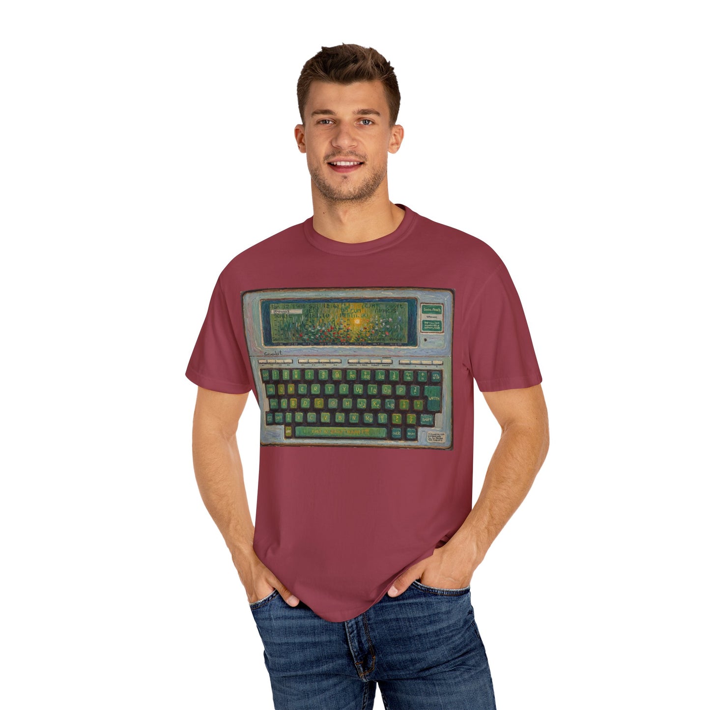 Classic Laptop PC T-Shirt - Floral Art Color