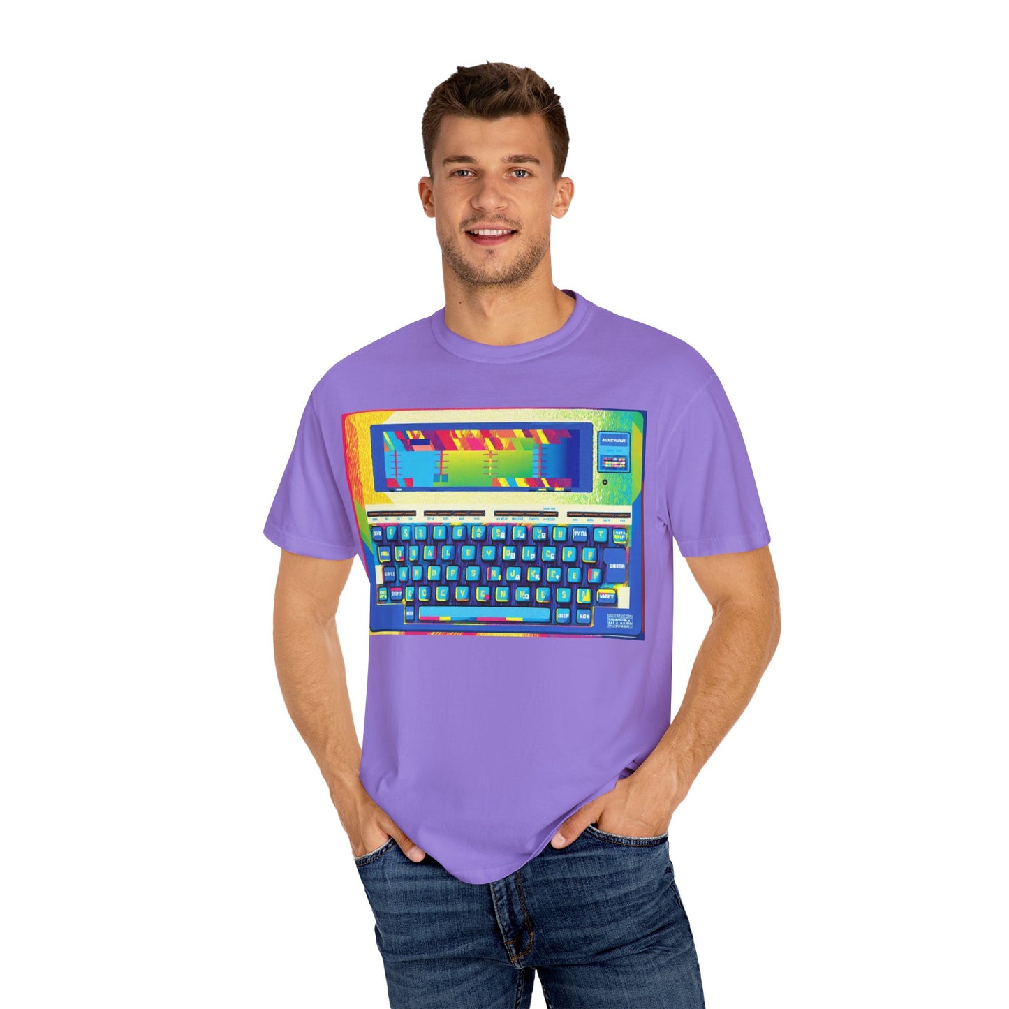 Classic Laptop PC T-Shirt - Print Art Multi-Color