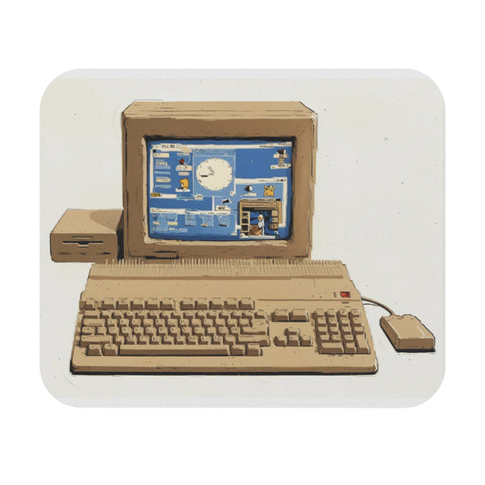 Classic 16 bit Home Entertainment Computer Mouse Pad, Vintage Tech Desk Accessory, Gaming Gift, Home Office Decor.