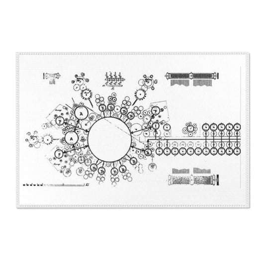Analytical Engine themed area rug