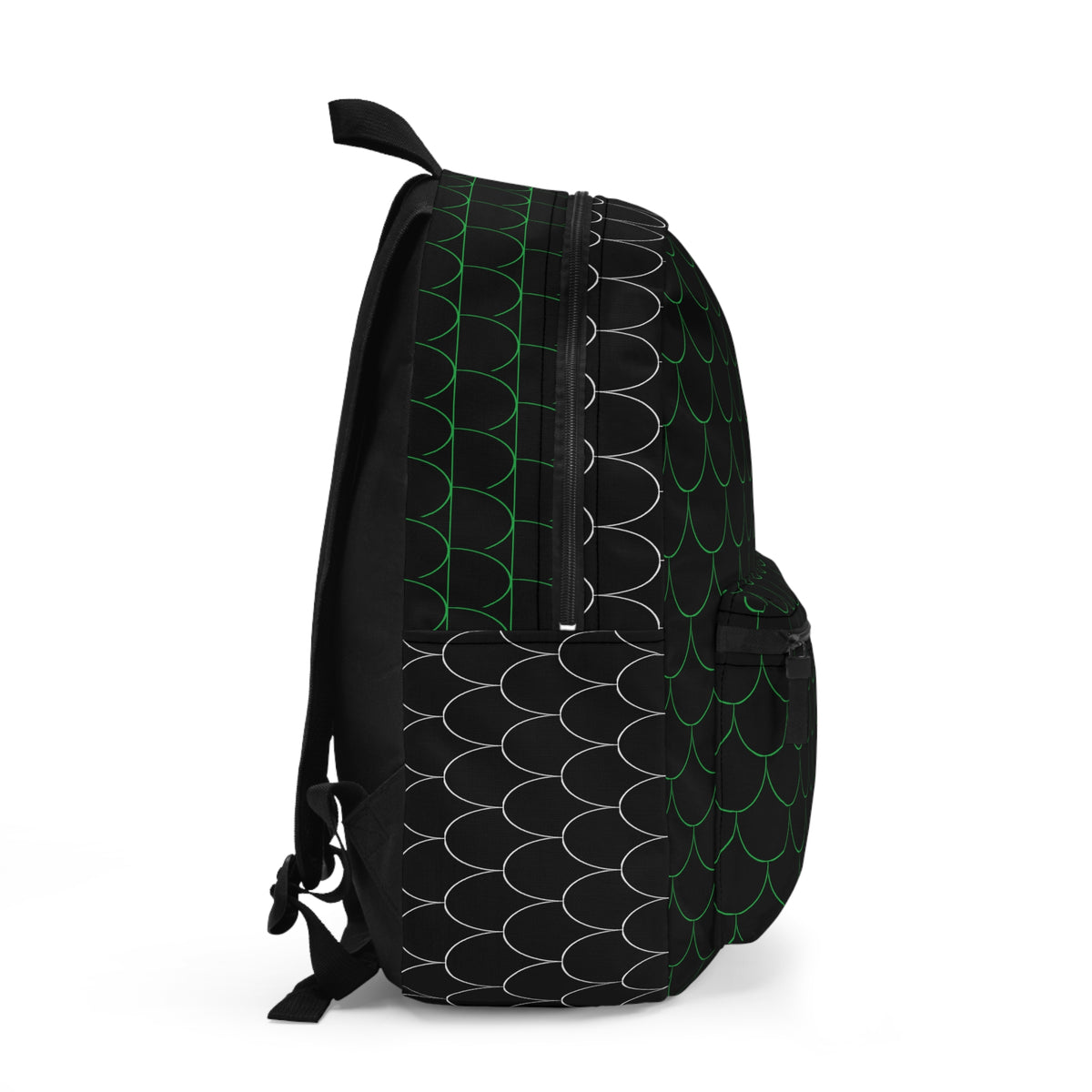 Semi Parabola Pattern Backpack - Plain Green