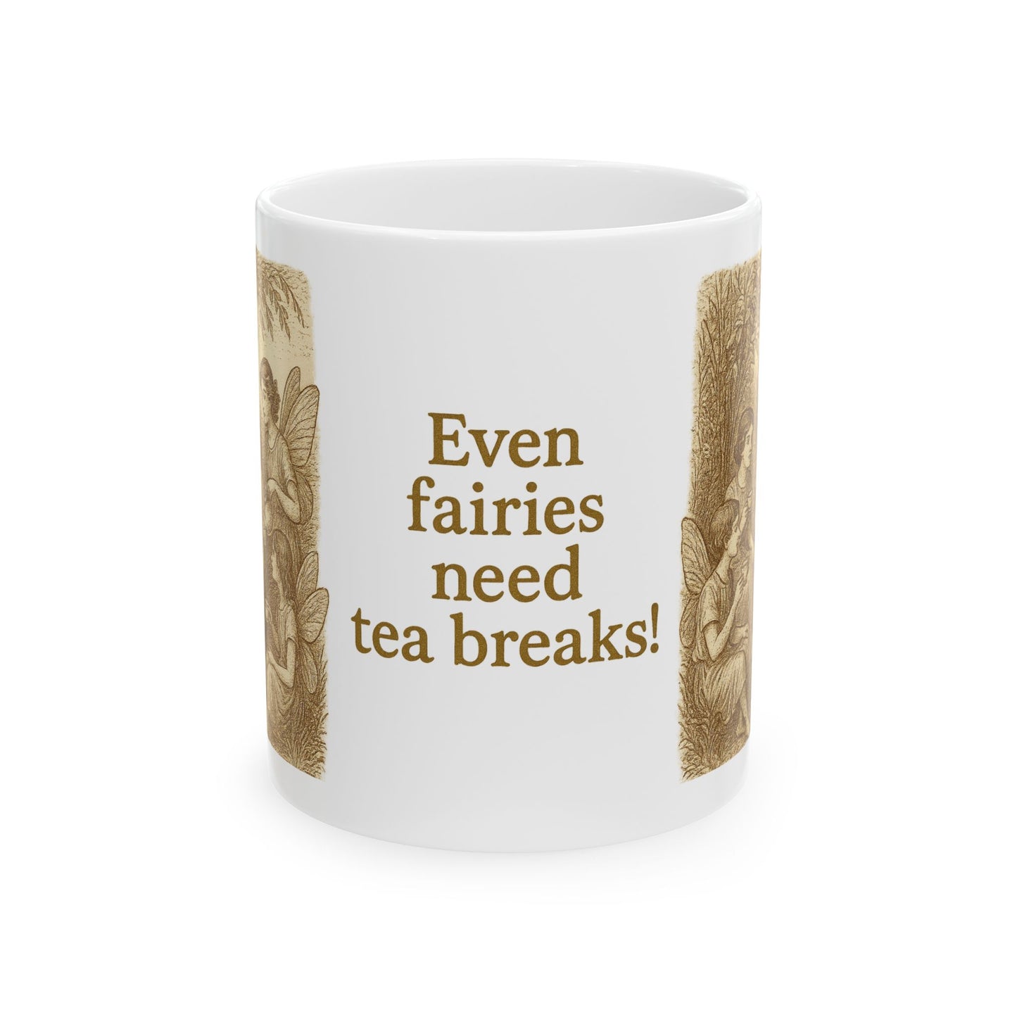 Even Fairies Need Tea Breaks! Mug | Harmsworth Art |  Perfect for Tech Lovers