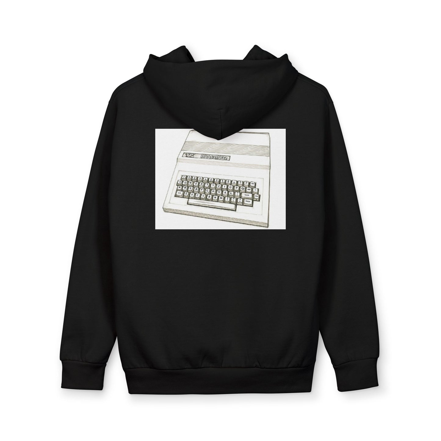 Dragon Computer Themed Hoodie — Vintage Home Computer Graphic Pullover