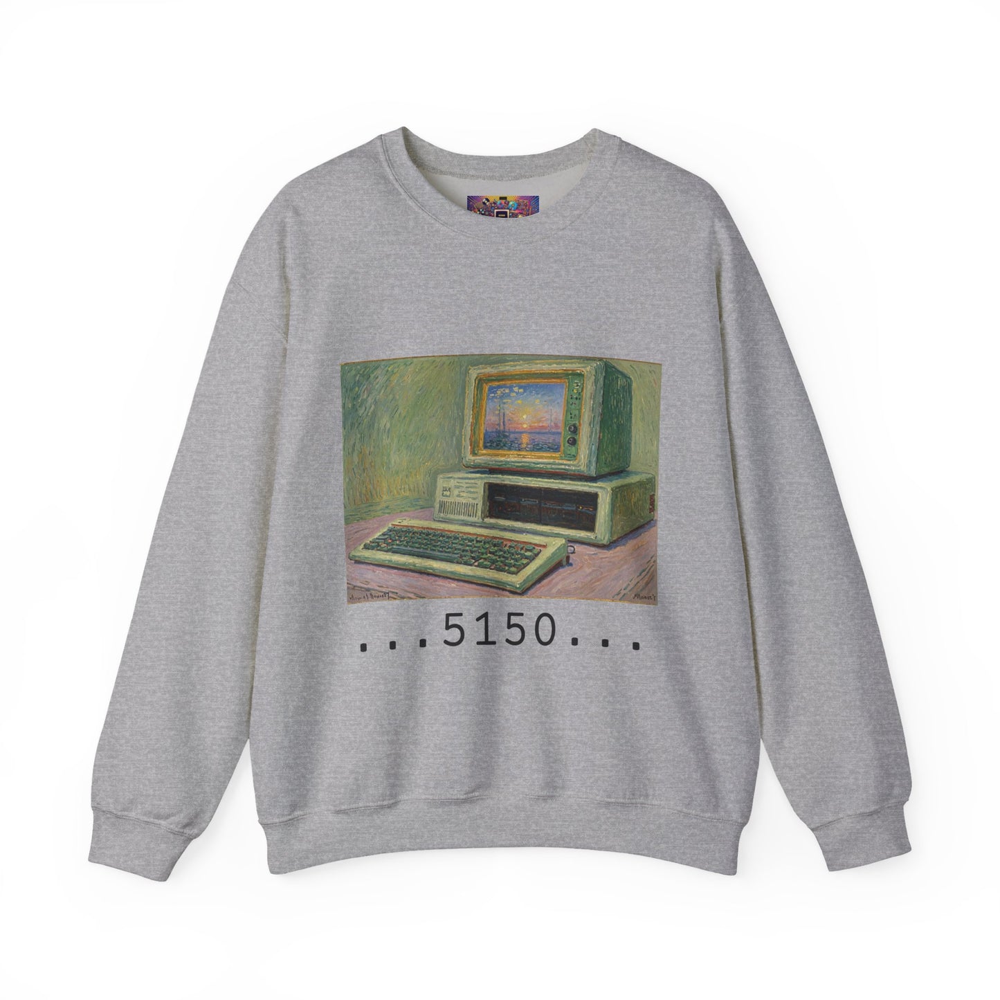 Classic PC Themed Crewneck Sweatshirt - 5150 Vintage PC Graphic