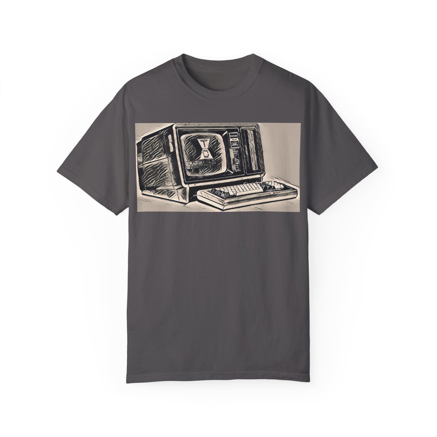 Classic Business Machine With Floppy Disk Bay T-Shirt - Ink Art Monochrome